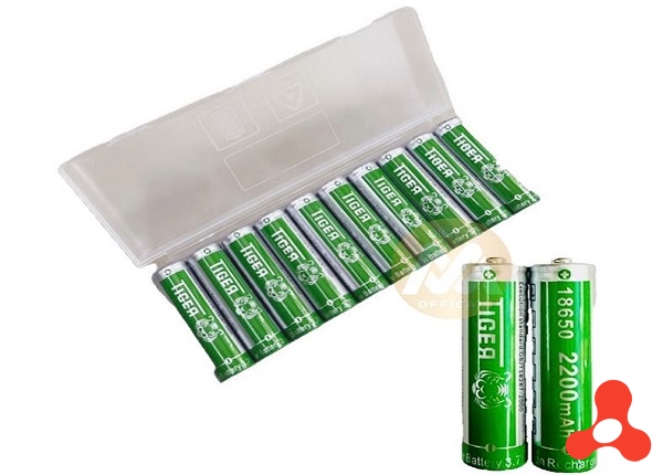 PIN SẠC 18650 3.7V 2200MAH TIGER ĐẦU NHỌN