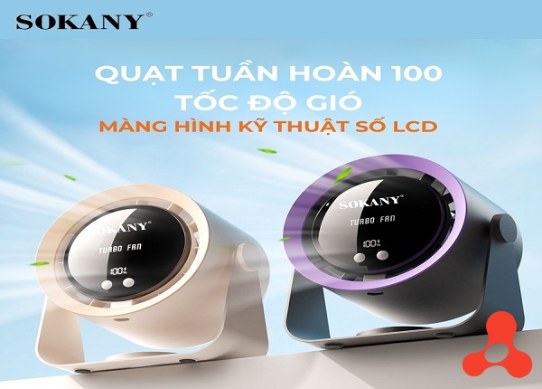 QUẠT ĐỂ BÀN MÀN HÌNH LED SOKANY SKN- 13823