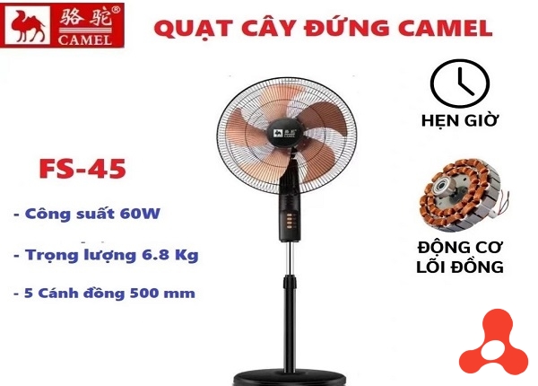 QUẠT ĐỨNG CAMEL 5 CÁNH LỒNG SẮT