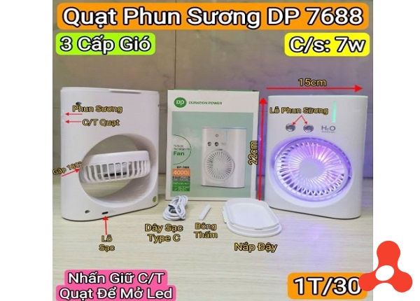 QUẠT PHUN SƯƠNG 3 CẤP ĐỘ DP 7688