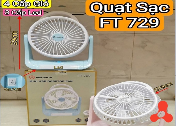 QUẠT TÍCH ĐIỆN 2in1 3 CHẾ ĐỘ FT 729
