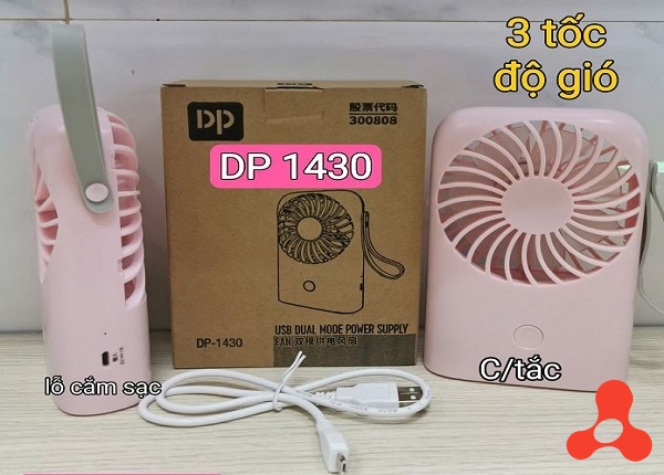 QUẠT TÍCH ĐIỆN CẦM TAY 3 CHẾ ĐỘ DP-1430