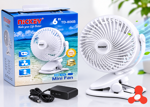 QUẠT TÍCH ĐIỆN KẸP BÀN MICKEY TD-806B
