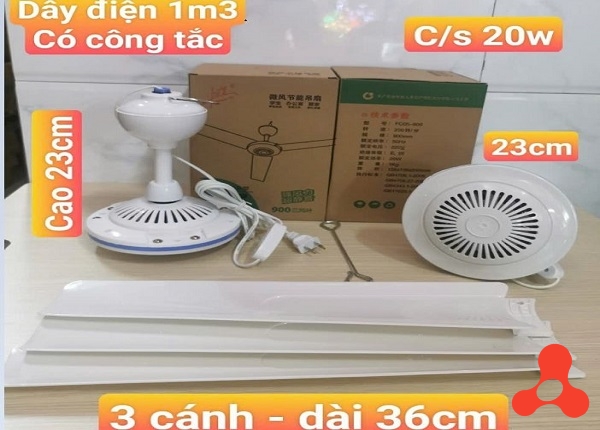 QUẠT TRẦN 3 CÁNH DÂY DÀI 1M3 MÃ 900