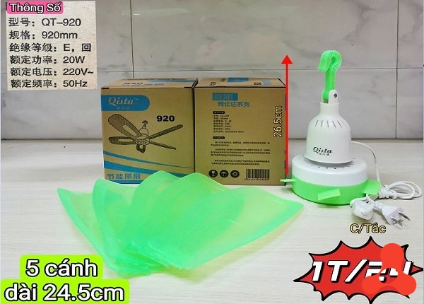 QUẠT TREO MINI 220V 5 CÁNH MÃ QT 920