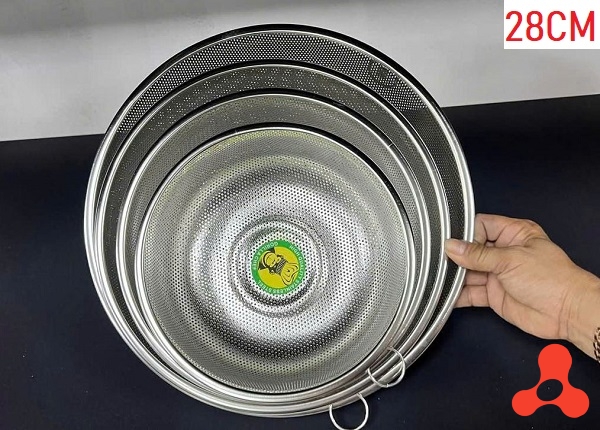 RỔ INOX 1 QUAI HÀNG ĐẸP SIZE 28CM