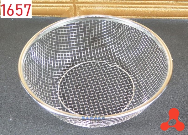 RỖ INOX 304 LƯỚI THƯA TRÒN 27CM LOẠI DÀY