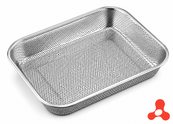 RỔ INOX LƯỚI CÓ CHÂN HÌNH CHỮ NHẬT GORILLA CHEF (T120)