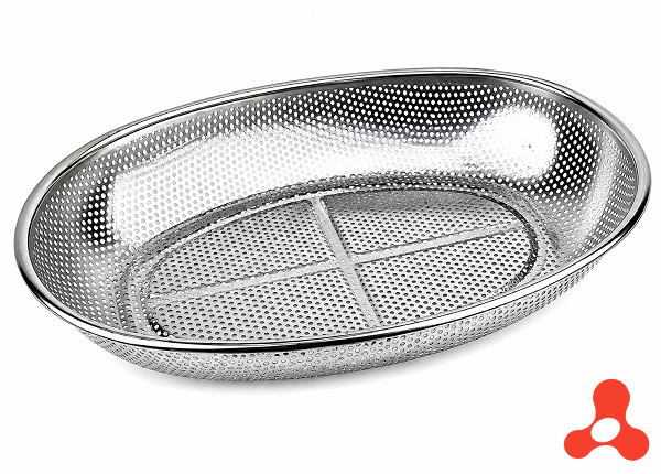 RỔ INOX LƯỚI OVAL GORILLA CHEF 35cm (T120)