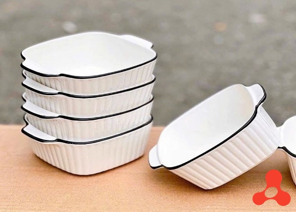 SET 10 BÁT SỨ VUÔNG SÂU LỒNG CÓ TAY CẦM