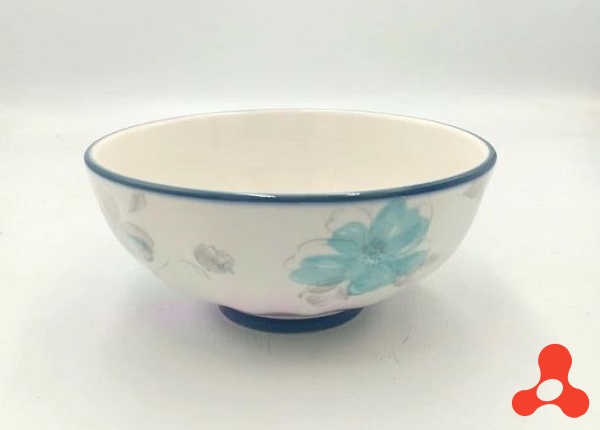 CHÉN SỨ XOẮN HOA XANH CHÉN CƠM (T120)