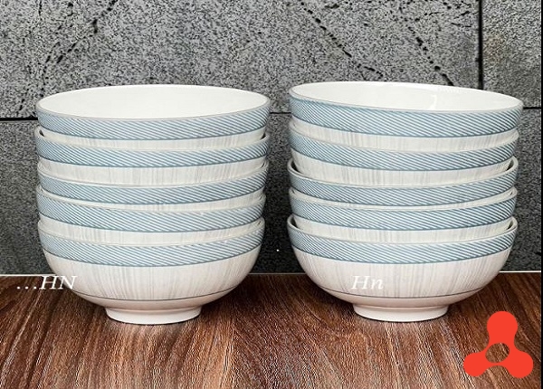 SET 10 CHÉN SỨ XƯƠNG VIỀN XANH