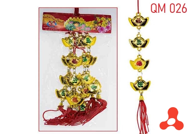 SET 10 DÂY TREO TẾT 4 THỎI VÀNG NHÍ MÃ M026