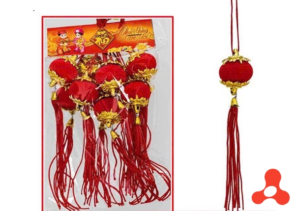 SET 10 DÂY TREO TẾT LỒNG ĐÈN ĐỎ MÃ M141