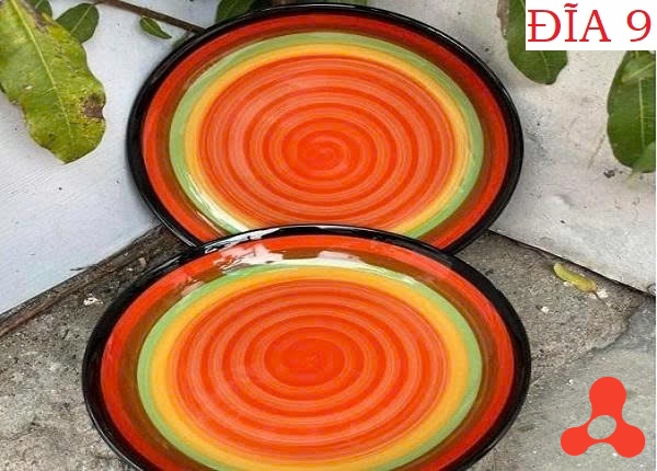 SET 10 ĐĨA SỨ 9 INCH CẦU VÒNG CAO CẤP