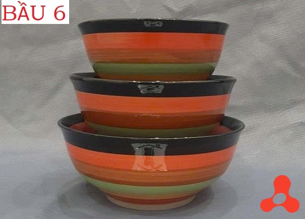 SET 10 TÔ SỨ BẦU CẦU VỒNG 6 INCH CAO CẤP