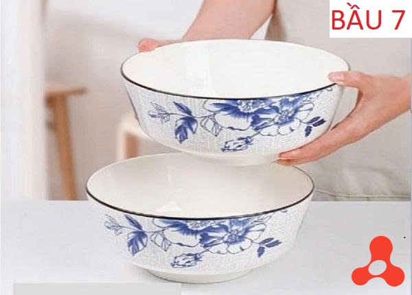 SET 10 TÔ SỨ HOA XANH CHỮ PHÚC SIZE 7