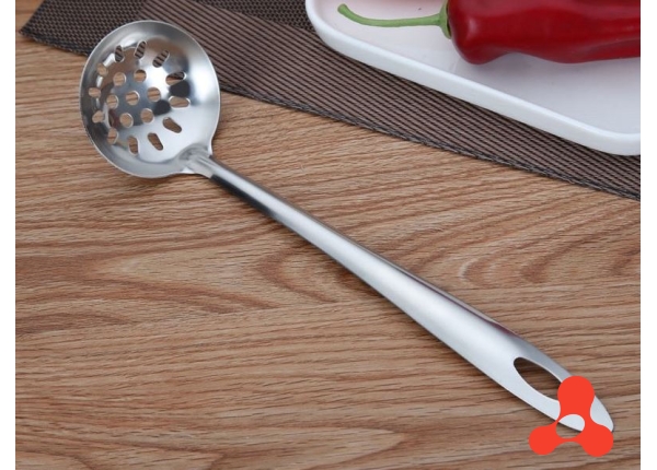 SET 10 VÁ MÚC VỚT THỨC ĂN INOX SỐ 7 TAY CẦM DÀI