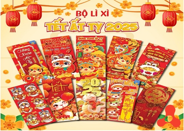 SET 100 BAO LÌ XÌ TẾT 2025