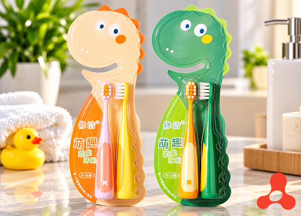 SET 2 BÀN CHẢI ĐÁNH RĂNG LÔNG MỀM CHO BÉ HÌNH KHỦNG LONG (T200)