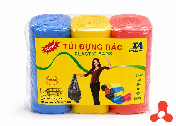 SET 3 TÚI ĐỰNG RÁC NHIỀU MÀU 1kg (T25) - ĐẠI - TRUNG - TIỂU