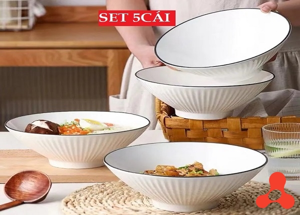 SET 5 TÔ SỨ, BÁT SỨ SANG TRỌNG MẪU TÔ 8