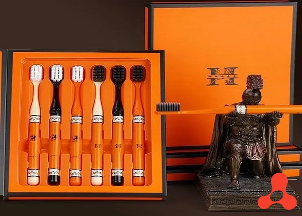 SET 6 BÀN CHẢI LUXURY MÀU CAM SANG TRỌNG