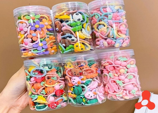 SET DÂY THUN BUỘC TÓC HOẠT HÌNH CHO BÉ