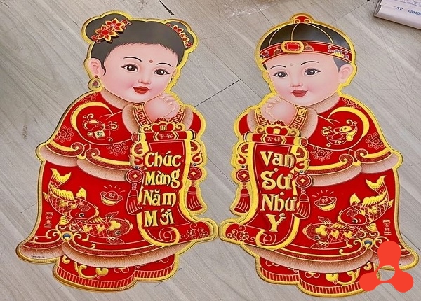 SET TIÊN ĐỒNG NGỌC NỮ DÁN CỬA 60CM