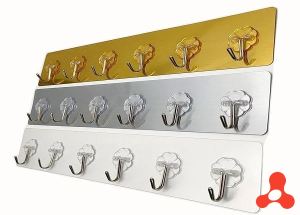 THANH 6 MÓC DÁN TƯỜNG KIM LOẠI SIÊU DÍNH