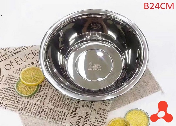 THAU INOX VIỀN LỚN 24CM MÃ B