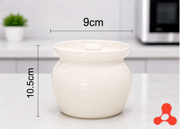 THỐ SỨ TRẮNG BẦU CHƯNG YẾN 10x9cm