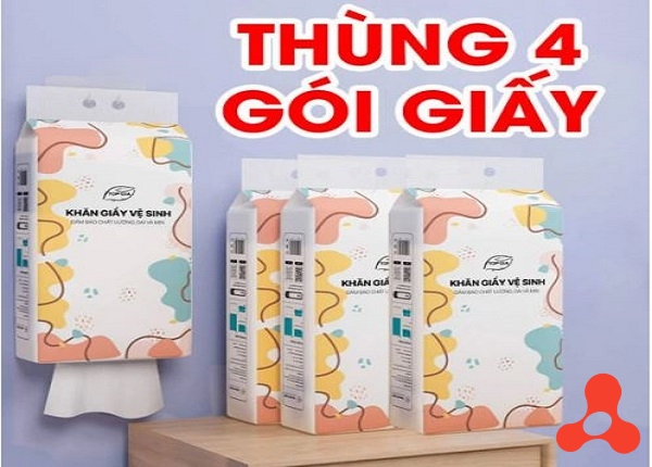 THÙNG 4 GÓI KHĂN GIẤY RÚT TOP GIA CAO CẤP