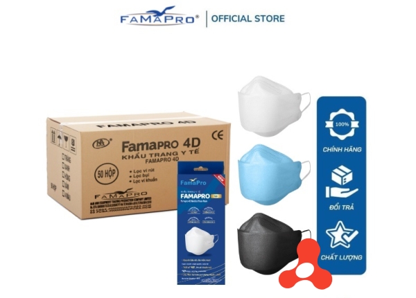 THÙNG 50 HỘP KHẨU TRANG Y TẾ FAMAPRO KF94