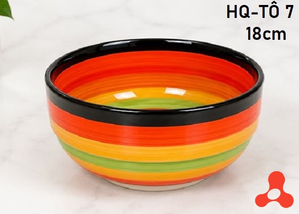 TÔ SỨ CẦU VỒNG HÀN QUỐC SIZE 7 - 18CM (T40)