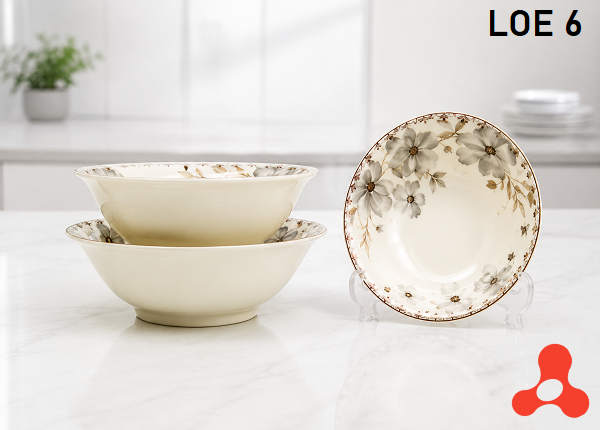 TÔ SỨ LOE HOA DỪA NÂU SIZE 6 - 15cm (T80)