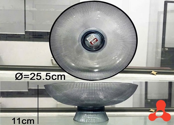 TÔ THUỶ TINH SỌC DELI CÓ CHÂN EX6001-10AL1N (T6)