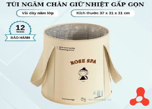 TÚI VẢI NGÂM CHÂN GIỮ NHIỆT GẤP GỌN