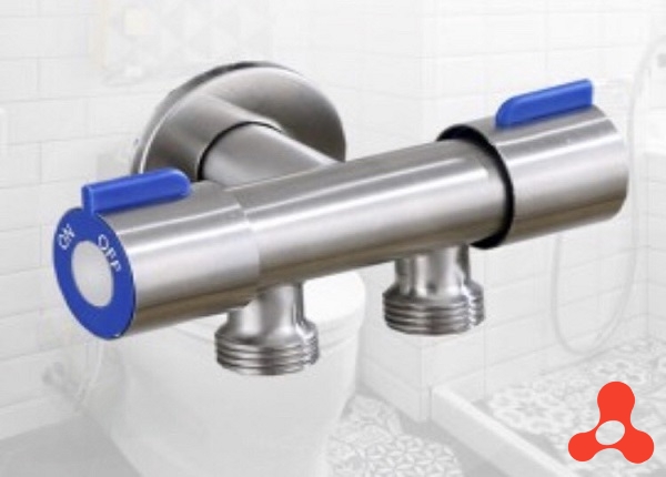 VAN NƯỚC 2 ĐẦU XẢ CÓ KHÓA RIÊNG BIỆT