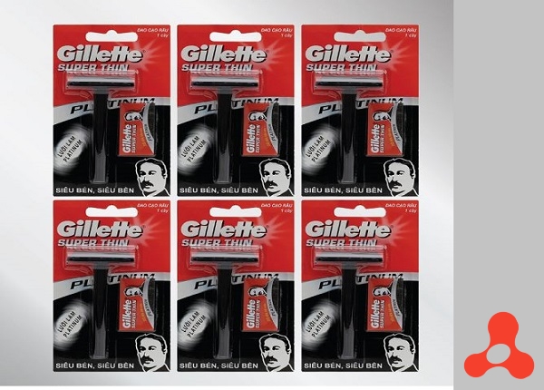 VỈ 6 CÂY CẠO RÂU GILLETTE SUPER THIN (T96)