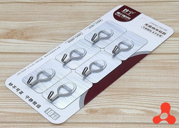 VỈ 6 MÓC DÁN TƯỜNG CHỊU LỰC 10KG