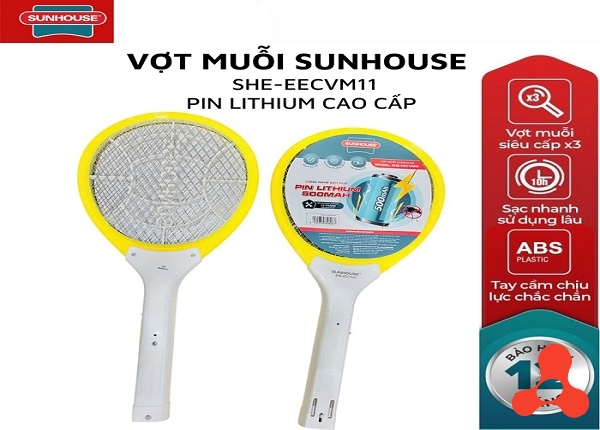 VỢT MUỖI CAO CẤP SUNHOUSE SHE- EECVM11