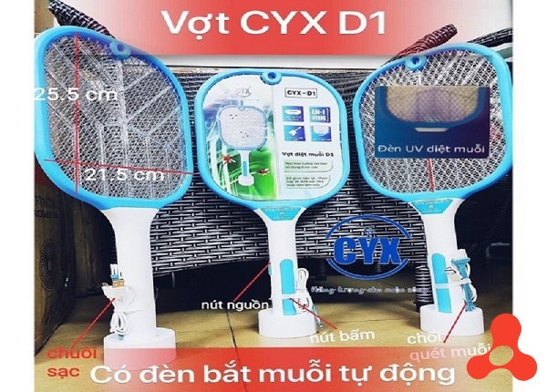 VỢT MUỖI KIÊM ĐÈN BẮT MUỖI CYX D1