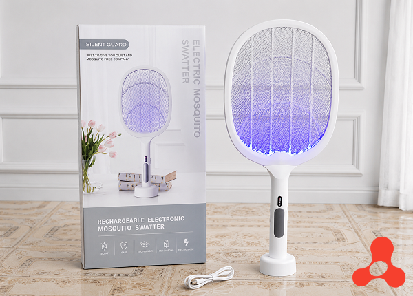 VỢT MUỖI THÔNG MINH 2 in 1 CAO CẤP HỘP TRẮNG
